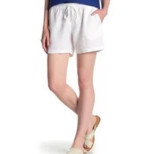 Tommy Bahama NWOT  Woman’s Linen Drawstring Shorts White Small 4 6